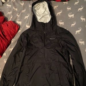Black Marmot Half Zip Waterproof Jacket